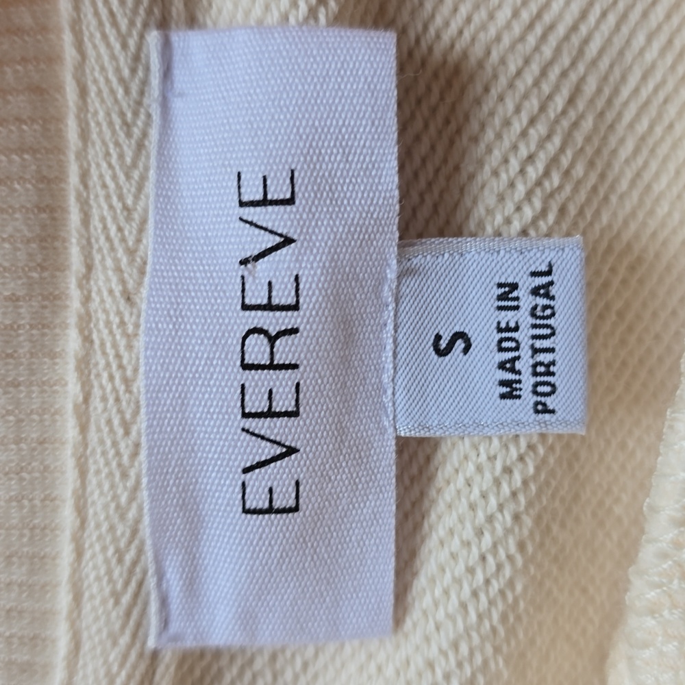 Evereve, Coral & Cream Colorblock Sweatshirt, Drop Shoulders, EUC, Women's S - Picture 3 of 12